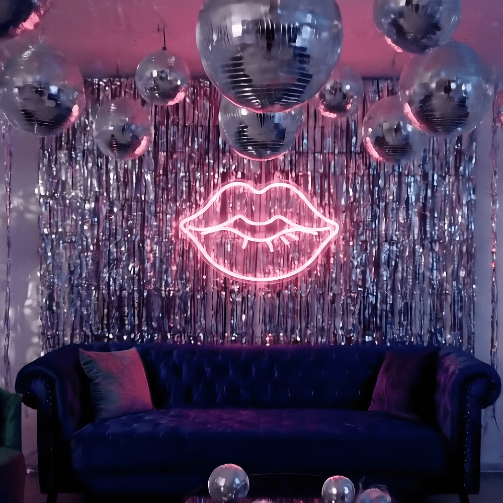 Custom LED neon sign at a bridal shower or hens night – perfect for parties, photo backdrops, and pre-wedding celebrations in Australia.