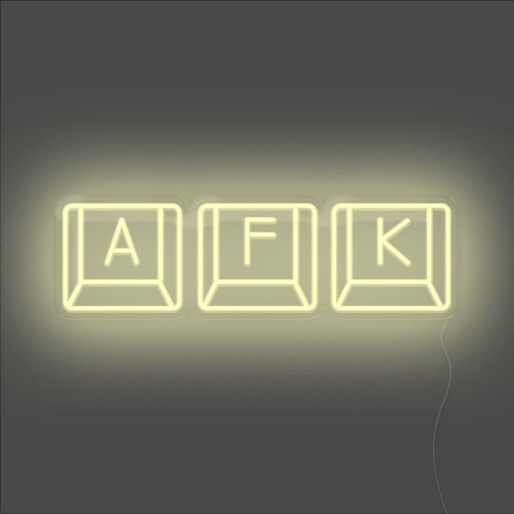 AFK Keyboard Neon Sign