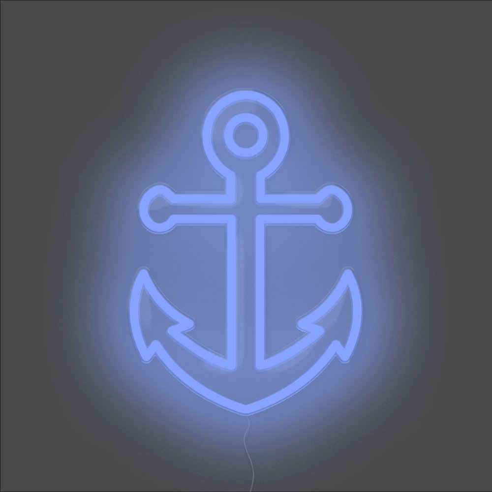 Anchor Neon Sign - Unrivaled Neon - Blue #color_blue