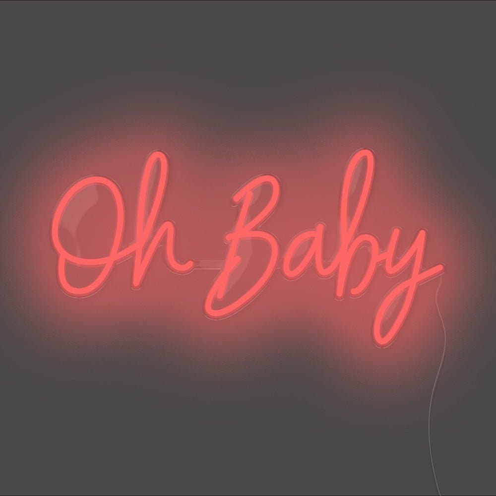 Oh Baby Neon Sign - Unrivaled Neon - Red #color_red