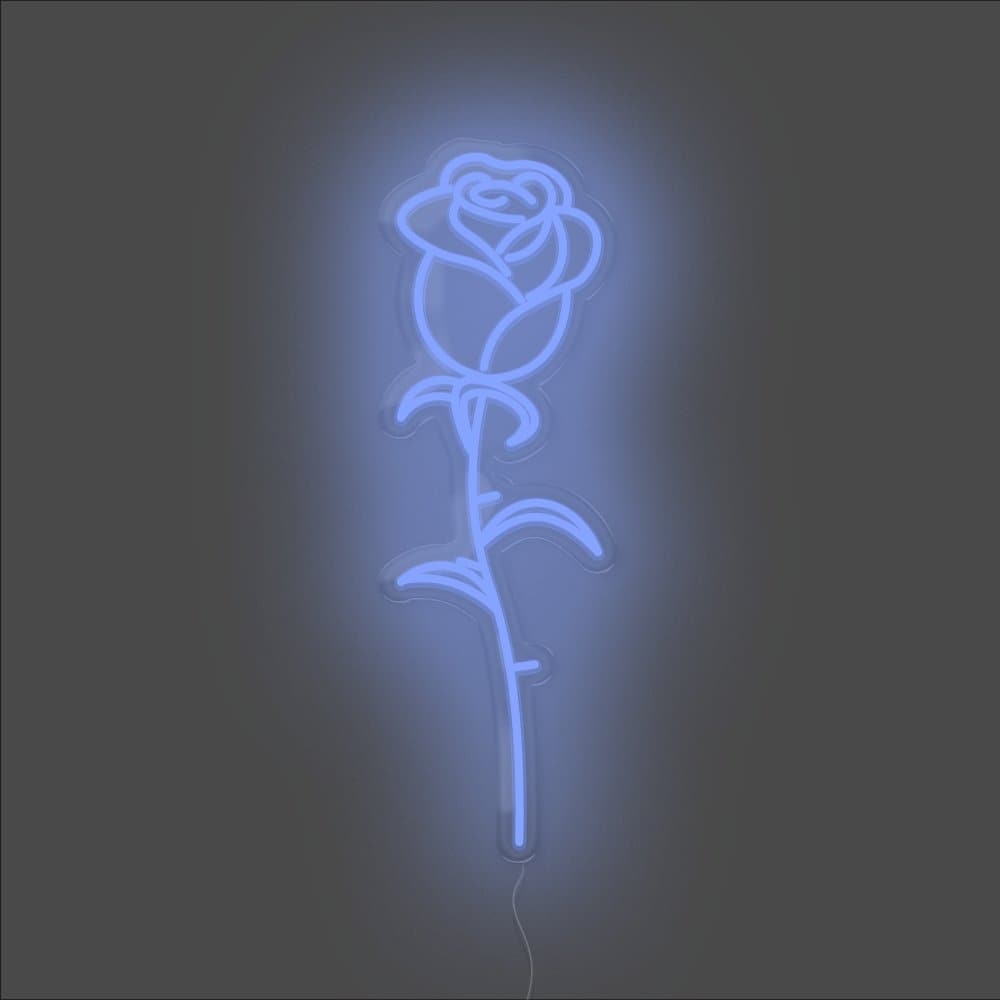 Rose Neon Sign - Unrivaled Neon - Blue #color_blue