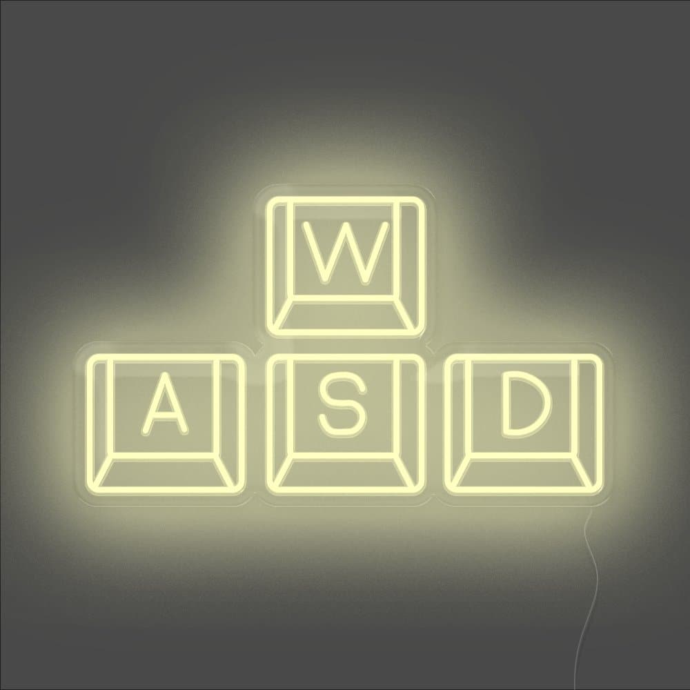 WASD Keyboard Neon Sign