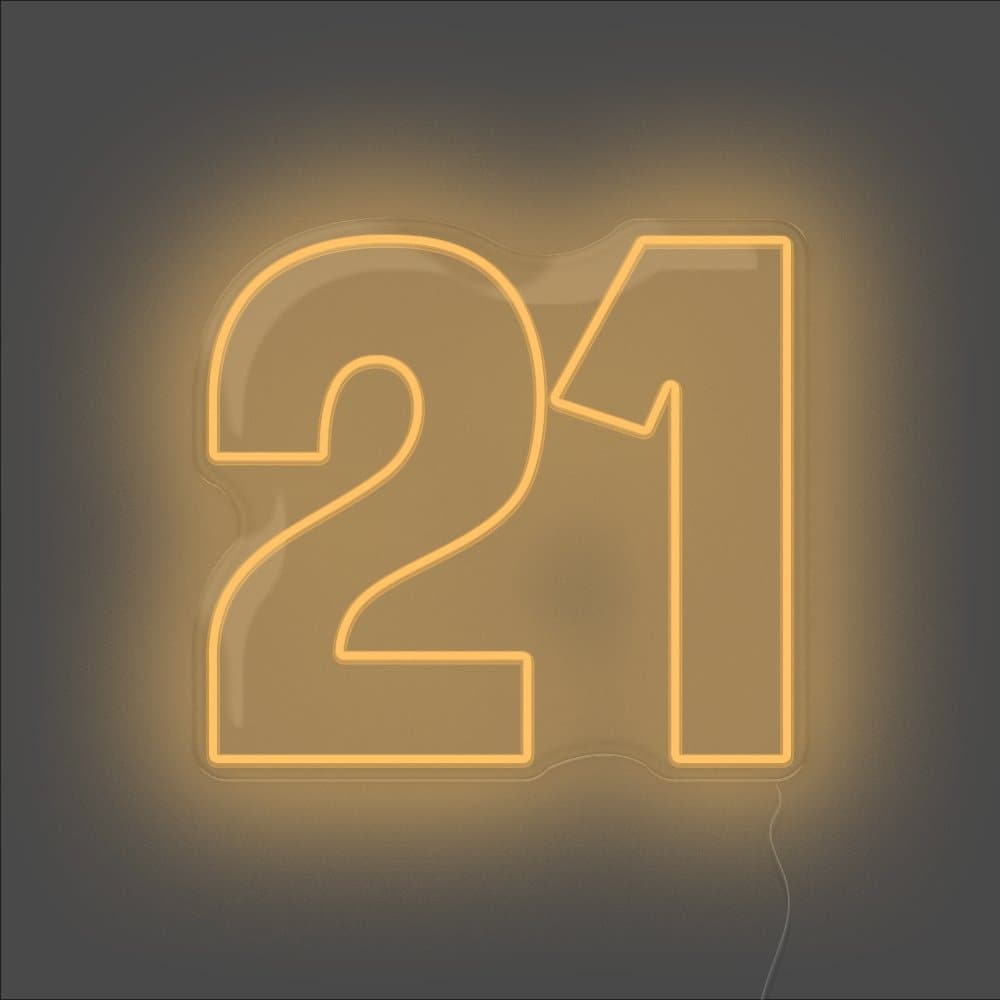 21 Neon Sign - Unrivaled Neon - Orange #color_orange