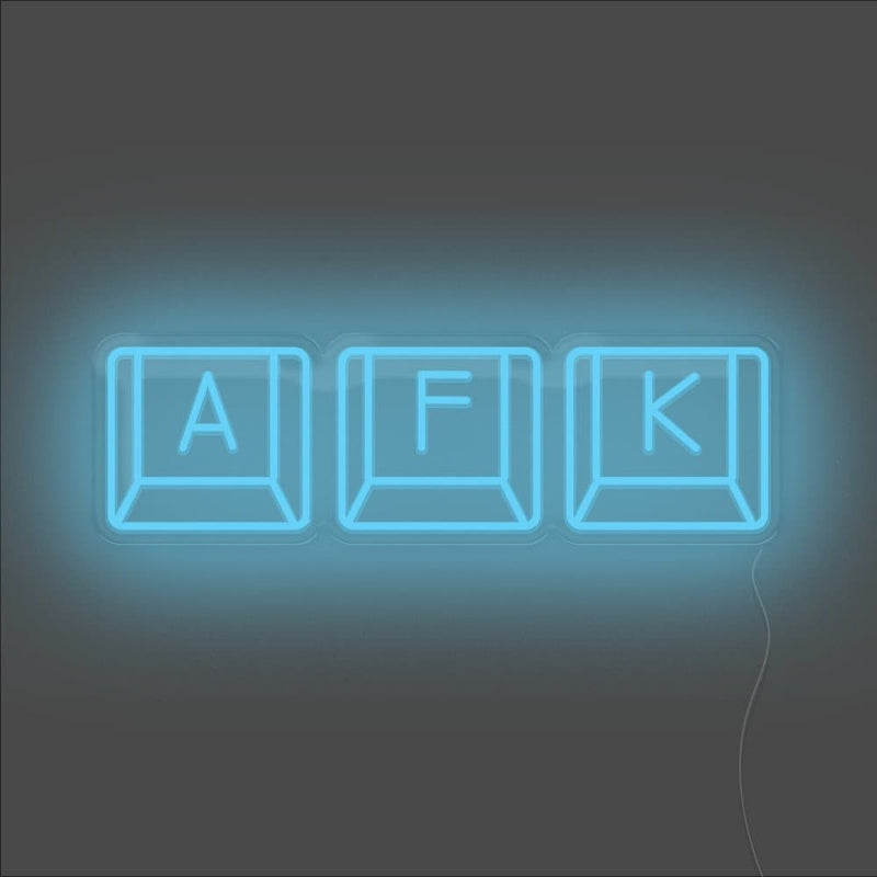 AFK Keyboard Neon Sign | Neon Signage & Neon Lights | Unrivaled Neon