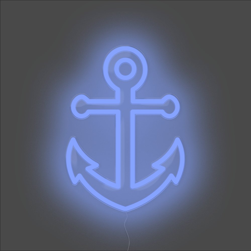 Anchor Neon Sign - Unrivaled Neon - Blue #color_blue