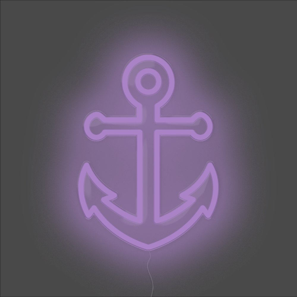 Anchor Neon Sign - Unrivaled Neon - Purple #color_purple