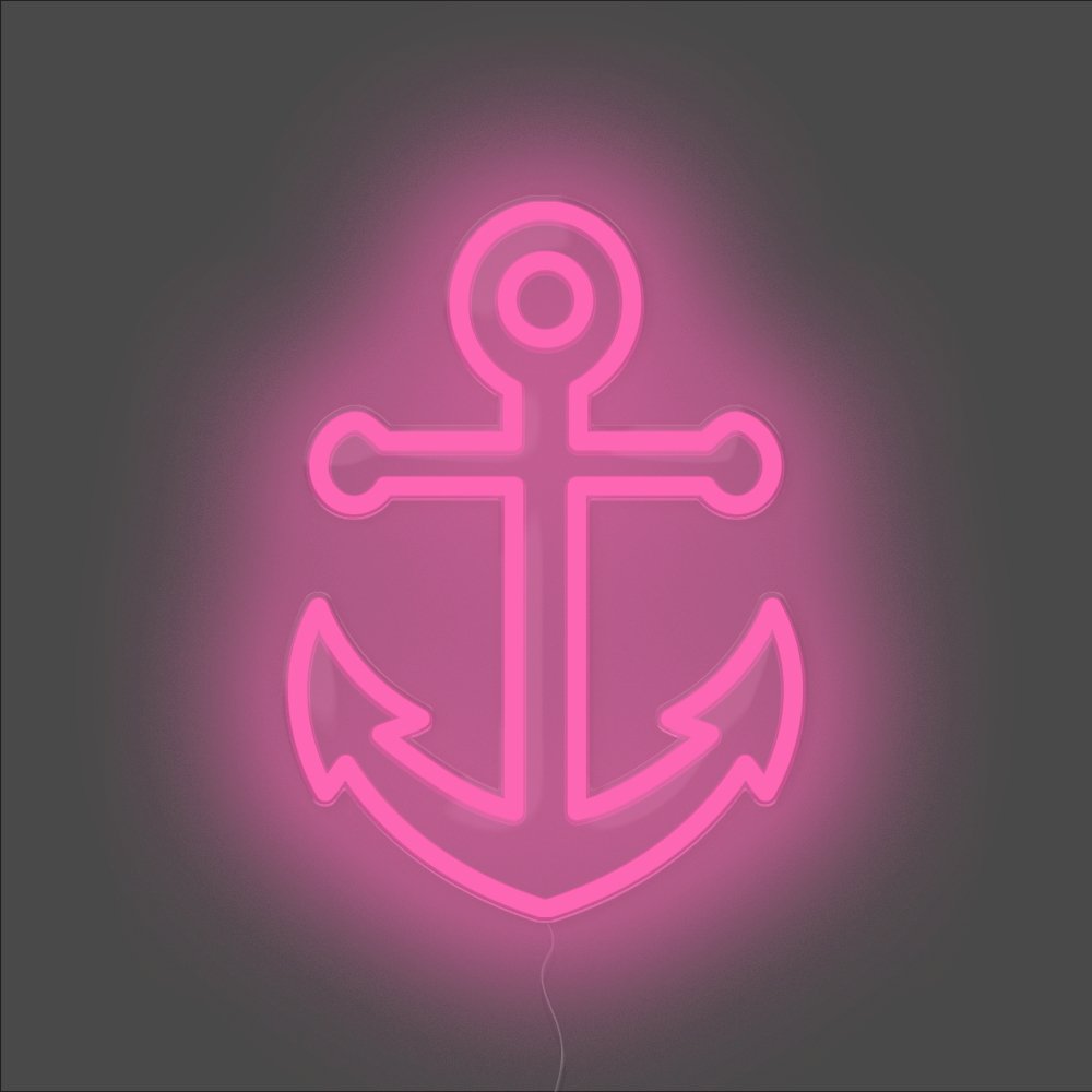 Anchor Neon Sign - Unrivaled Neon - Pink #color_pink