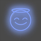 Angel Emoji Neon Sign - Unrivaled Neon - Blue #color_blue
