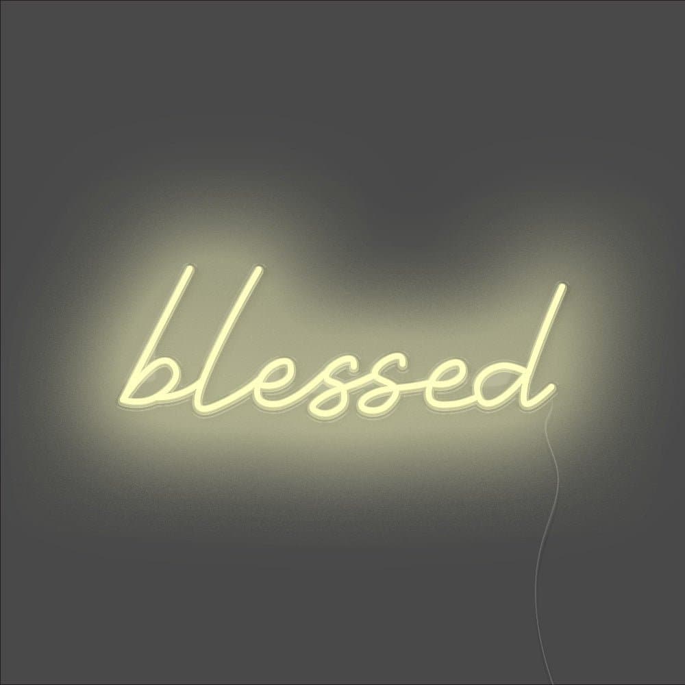 Blessed Neon Sign - Unrivaled Neon - Warm White #color_warm white