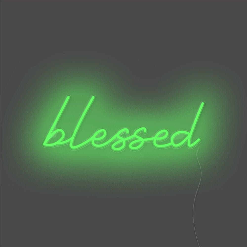 Blessed Neon Sign - Unrivaled Neon - Green #color_green