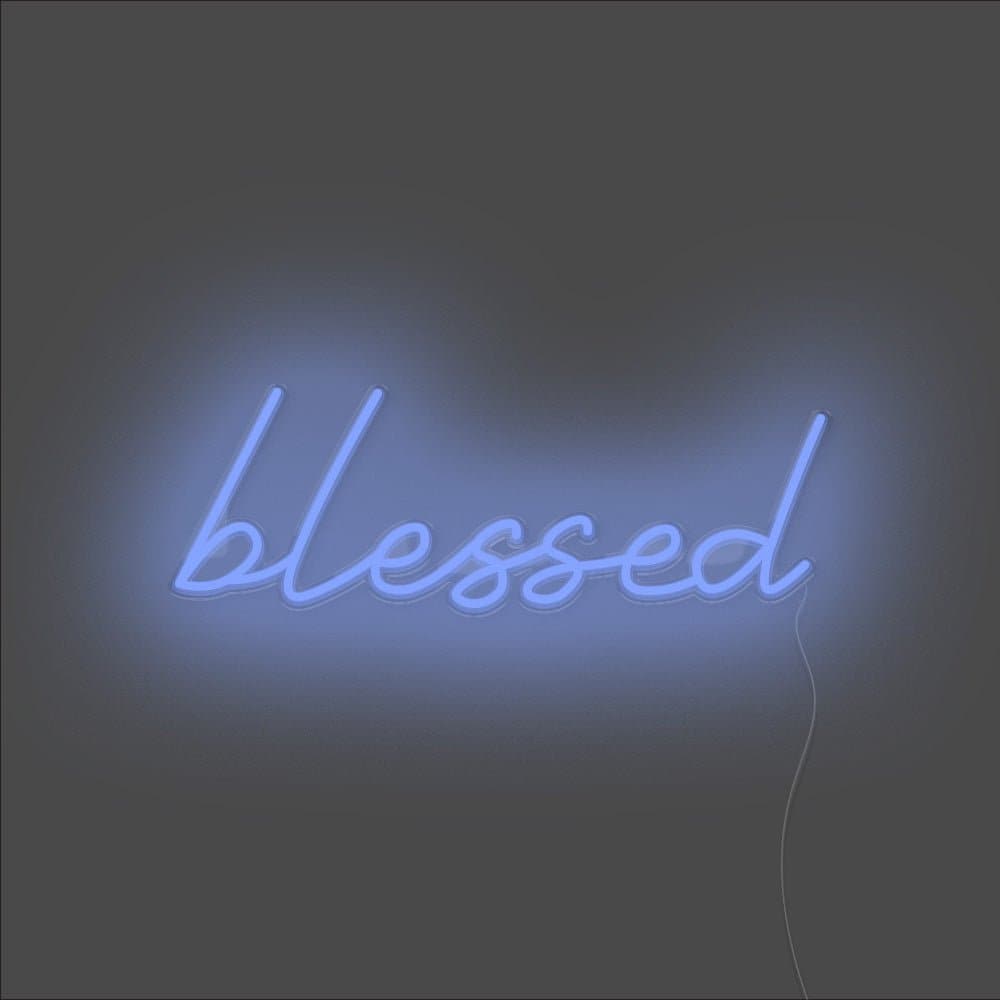 Blessed Neon Sign - Unrivaled Neon - Blue #color_blue