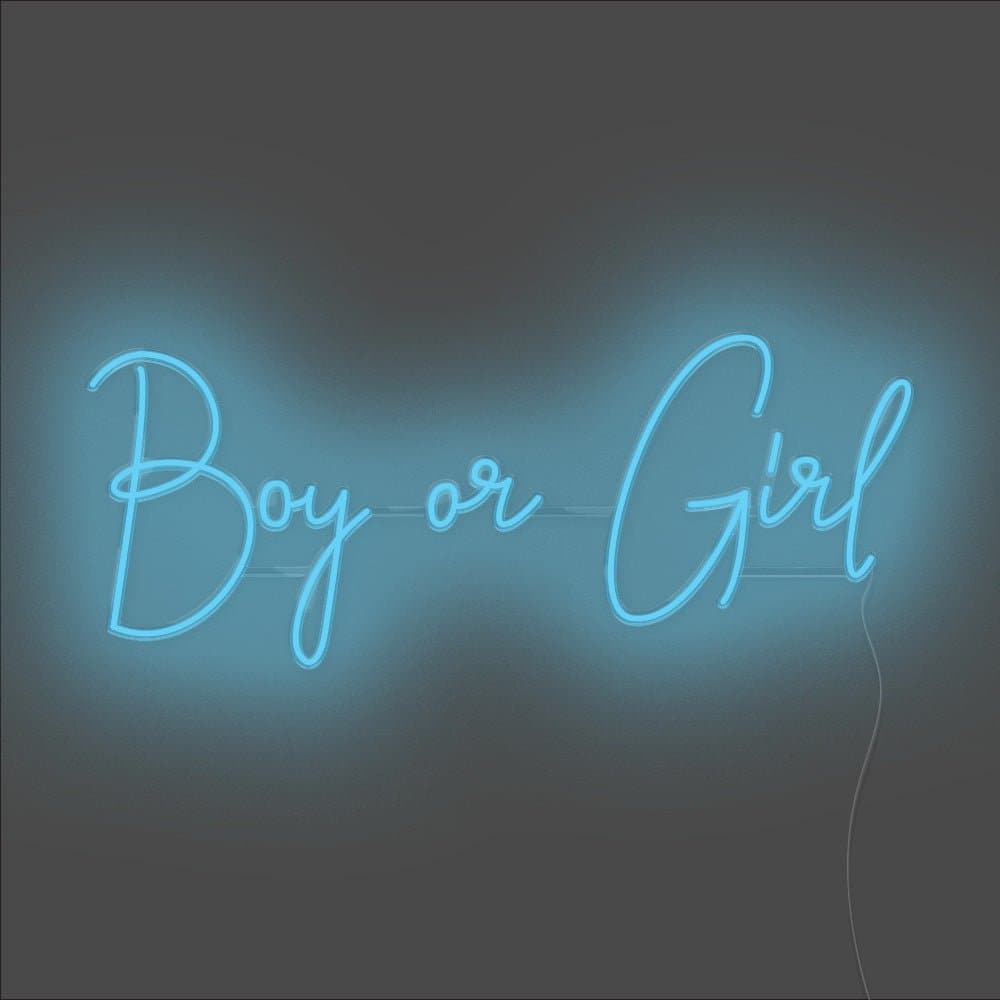 Boy or Girl Neon Sign - Unrivaled Neon - Light Blue #color_light blue