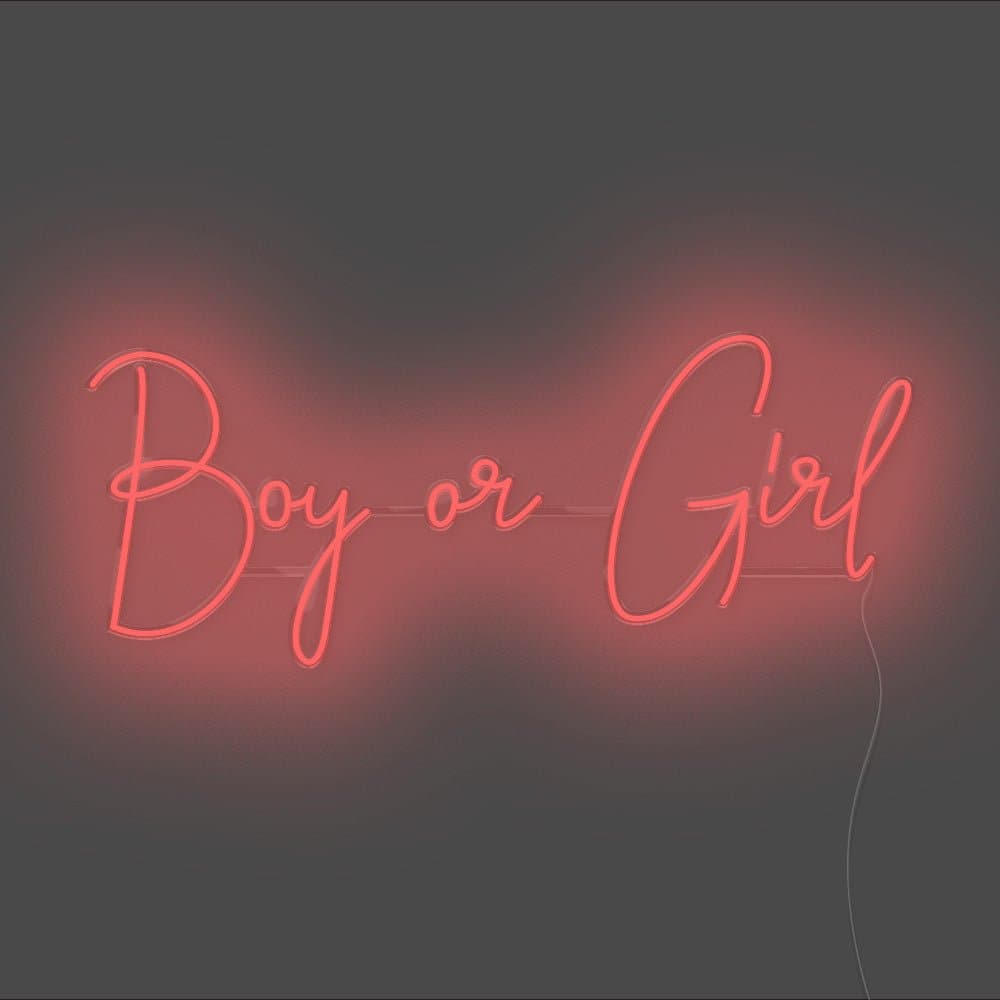 Boy or Girl Neon Sign - Unrivaled Neon - Red #color_red