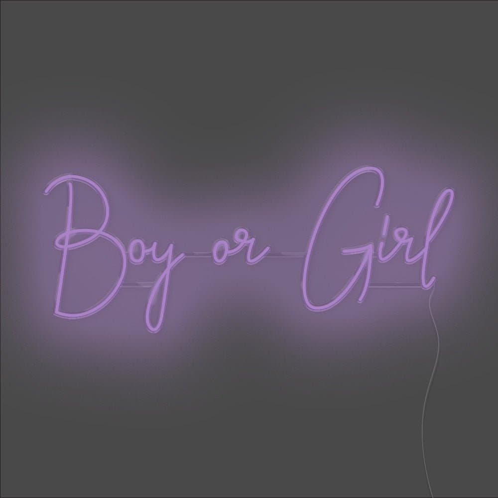 Boy or Girl Neon Sign - Unrivaled Neon - Purple #color_purple