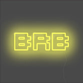 BRB Neon Sign - Unrivaled Neon - Yellow #color_yellow