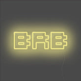 BRB Neon Sign - Unrivaled Neon - Lemon Yellow #color_lemon yellow