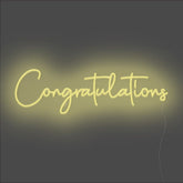 Congratulations Neon Sign - Unrivaled Neon - Lemon Yellow #color_lemon yellow