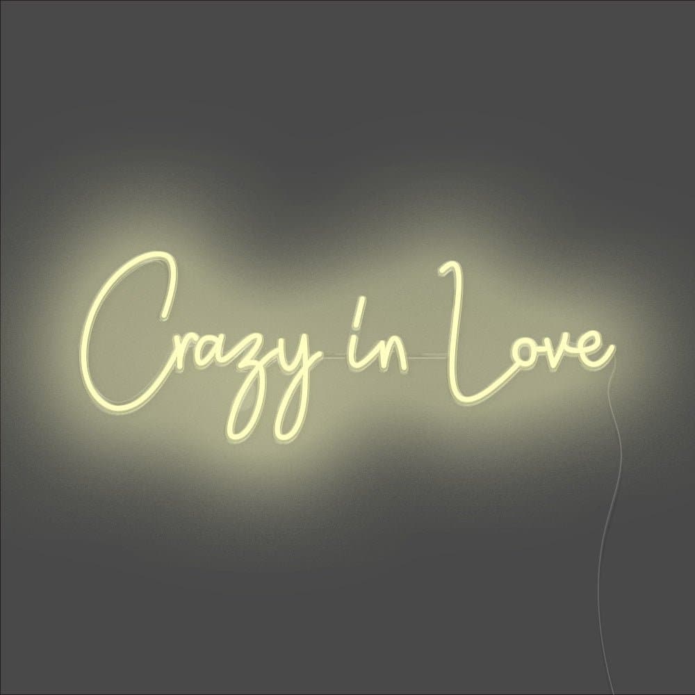 Crazy In Love Neon Sign - Unrivaled Neon - Warm White #color_warm white