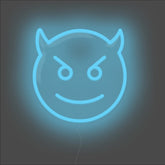 Devil Neon Sign - Unrivaled Neon - Light Blue #color_light blue