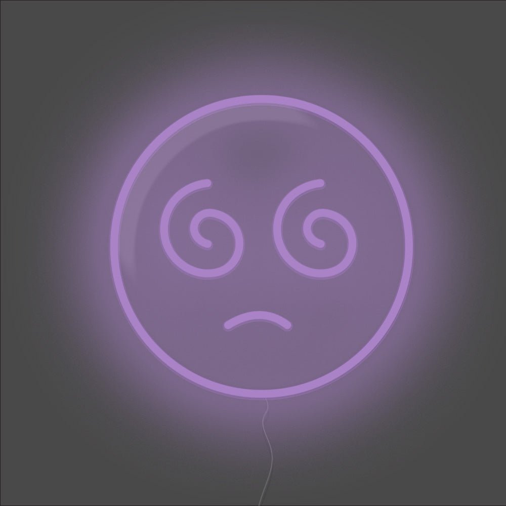 Dizzy Emoji Neon Sign - Unrivaled Neon - Purple #color_purple