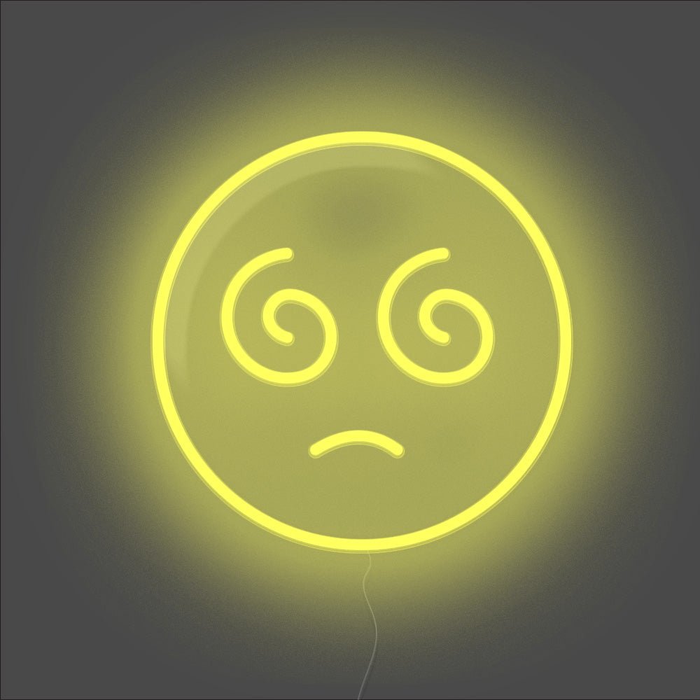 Dizzy Emoji Neon Sign - Unrivaled Neon - Yellow #color_yellow