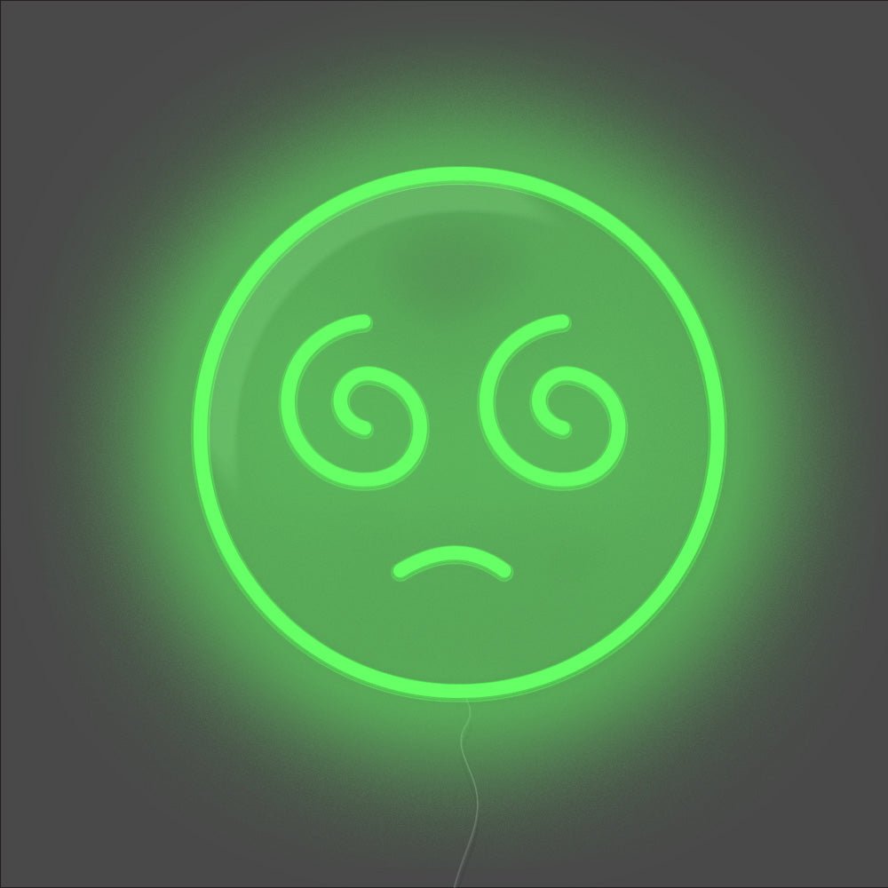Dizzy Emoji Neon Sign - Unrivaled Neon - Green #color_green