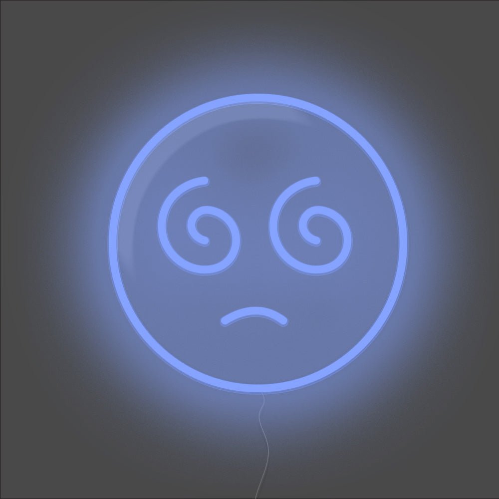 Dizzy EmojiNeon Sign - Unrivaled Neon - Blue #color_blue