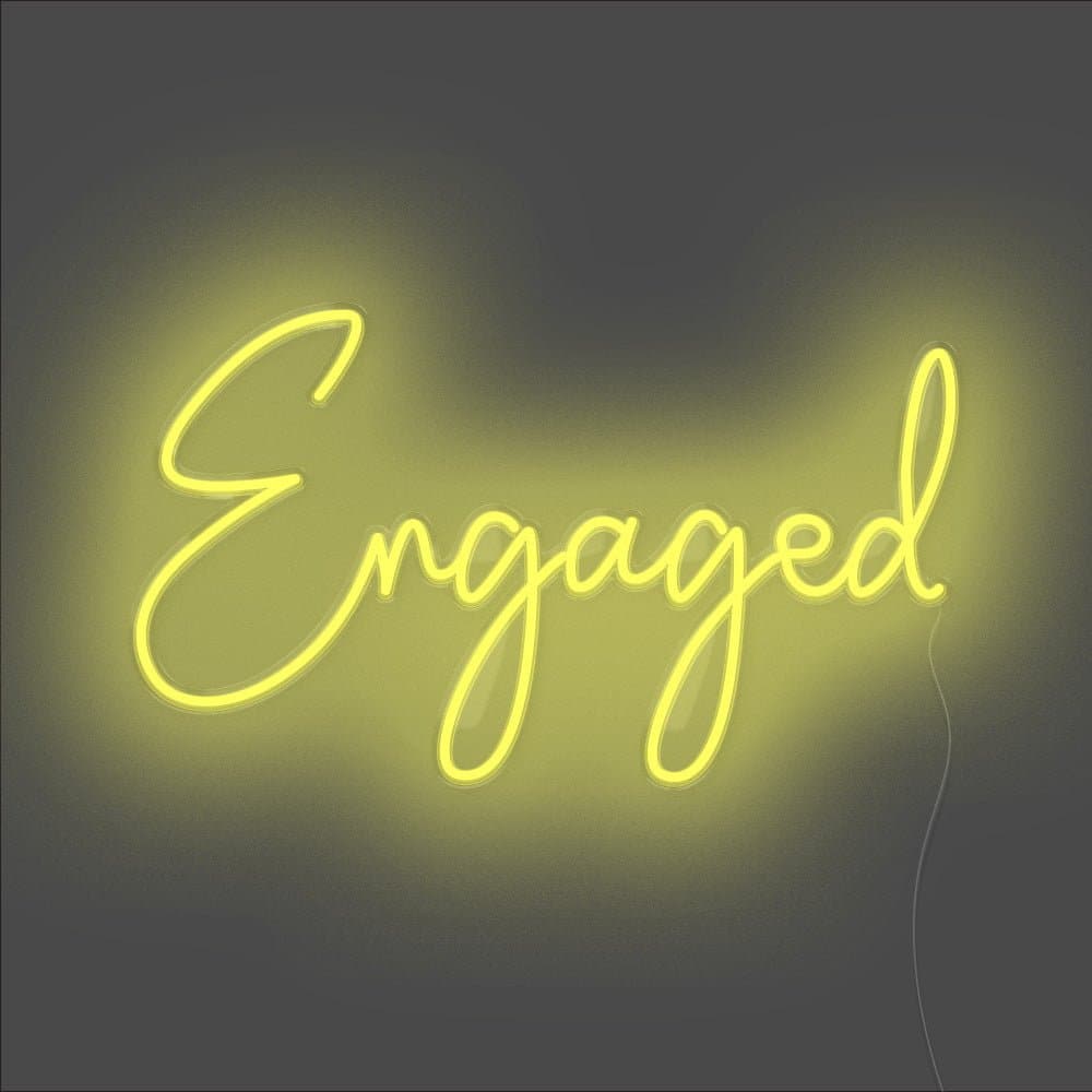 Engaged Neon Sign - Unrivaled Neon - Yellow #color_yellow