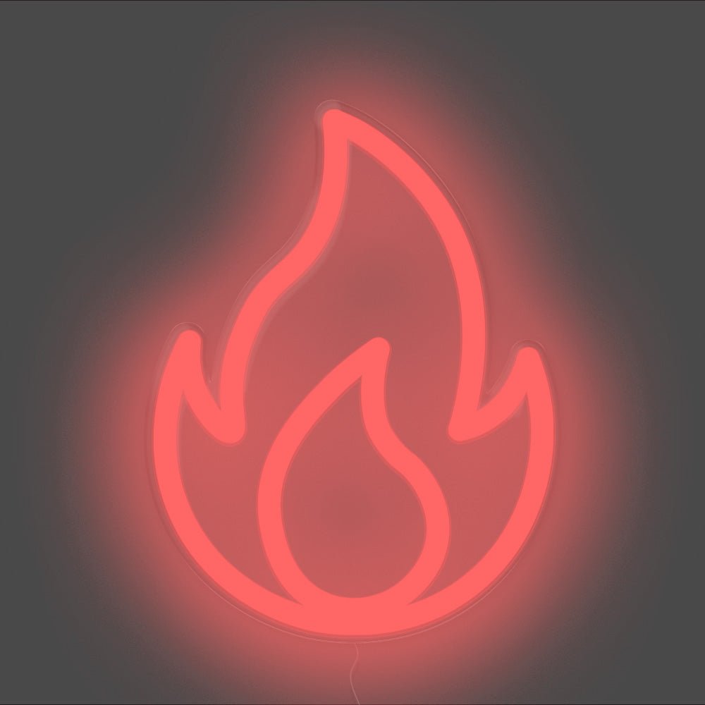 Fire Neon Sign - Unrivaled Neon - Red #color_red