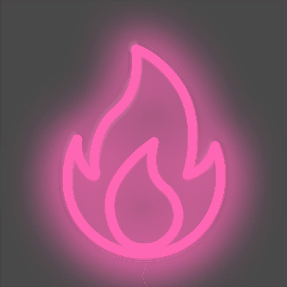 Fire Neon Sign - Unrivaled Neon - Pink #color_pink