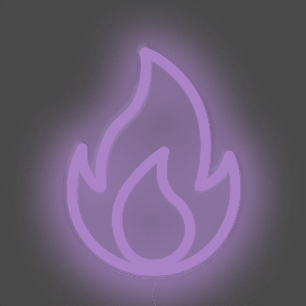 Fire Neon Sign - Unrivaled Neon - Purple #color_purple