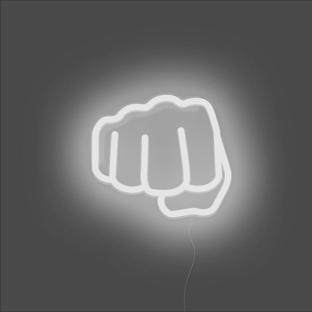 Fist Bulk Neon Sign - Unrivaled Neon - White #color_white