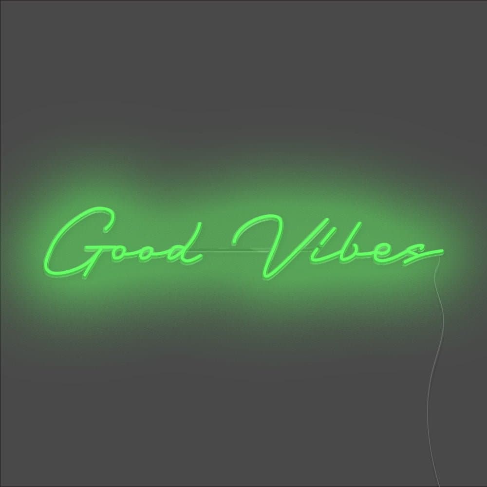 Good Vibes Neon Sign - Unrivaled Neon - Green #color_green
