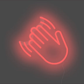 Hand Wave Neon Sign