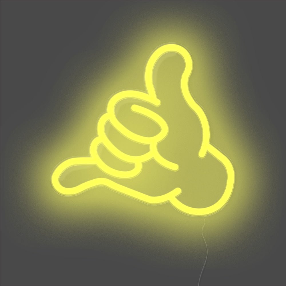 Hang Loose Neon Sign - Unrivaled Neon - Yellow #color_yellow