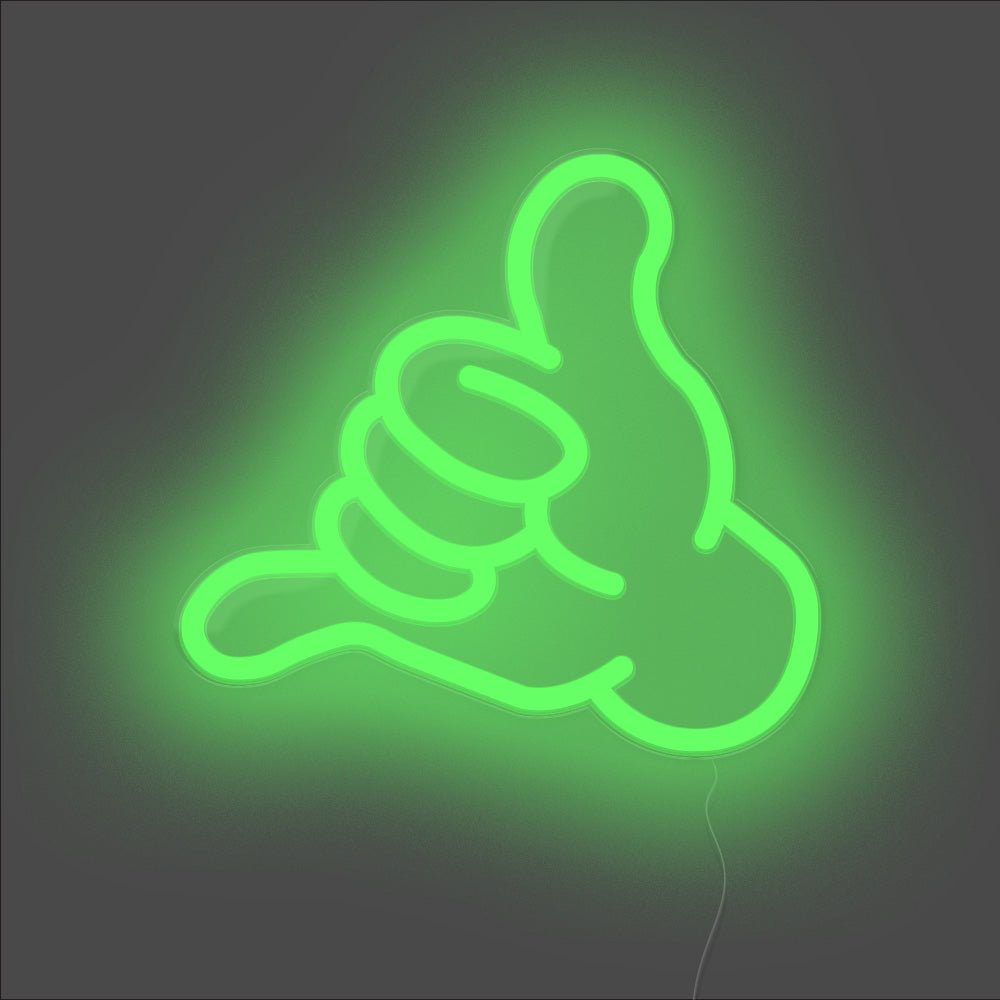 Hang Loose Neon Sign - Unrivaled Neon - Green #color_green