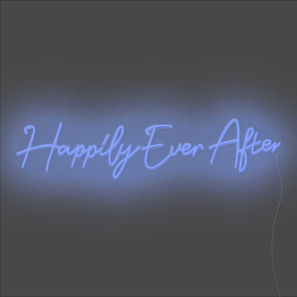 Happily Ever After Neon Sign - Unrivaled Neon - Blue #color_blue