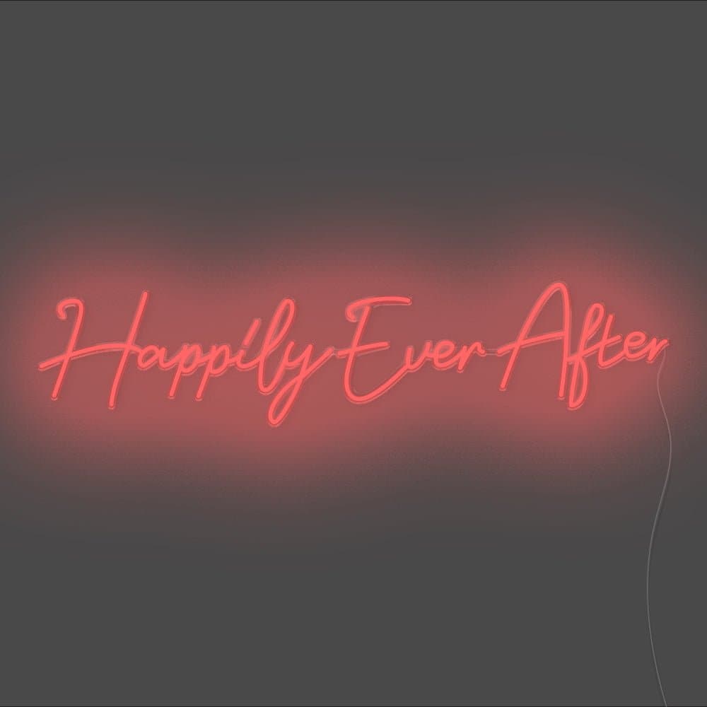 Happily Ever After Neon Sign - Unrivaled Neon - Red #color_red