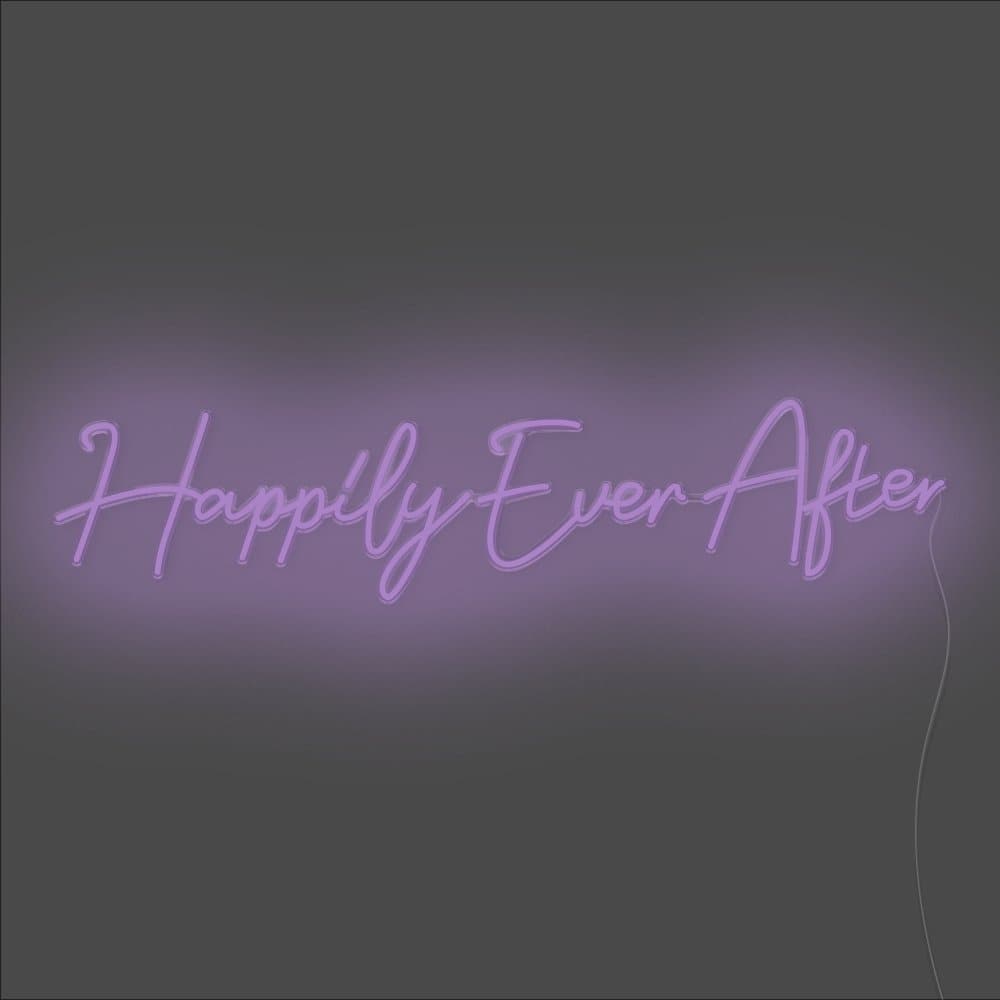 Happily Ever After Neon Sign - Unrivaled Neon - Purple #color_purple