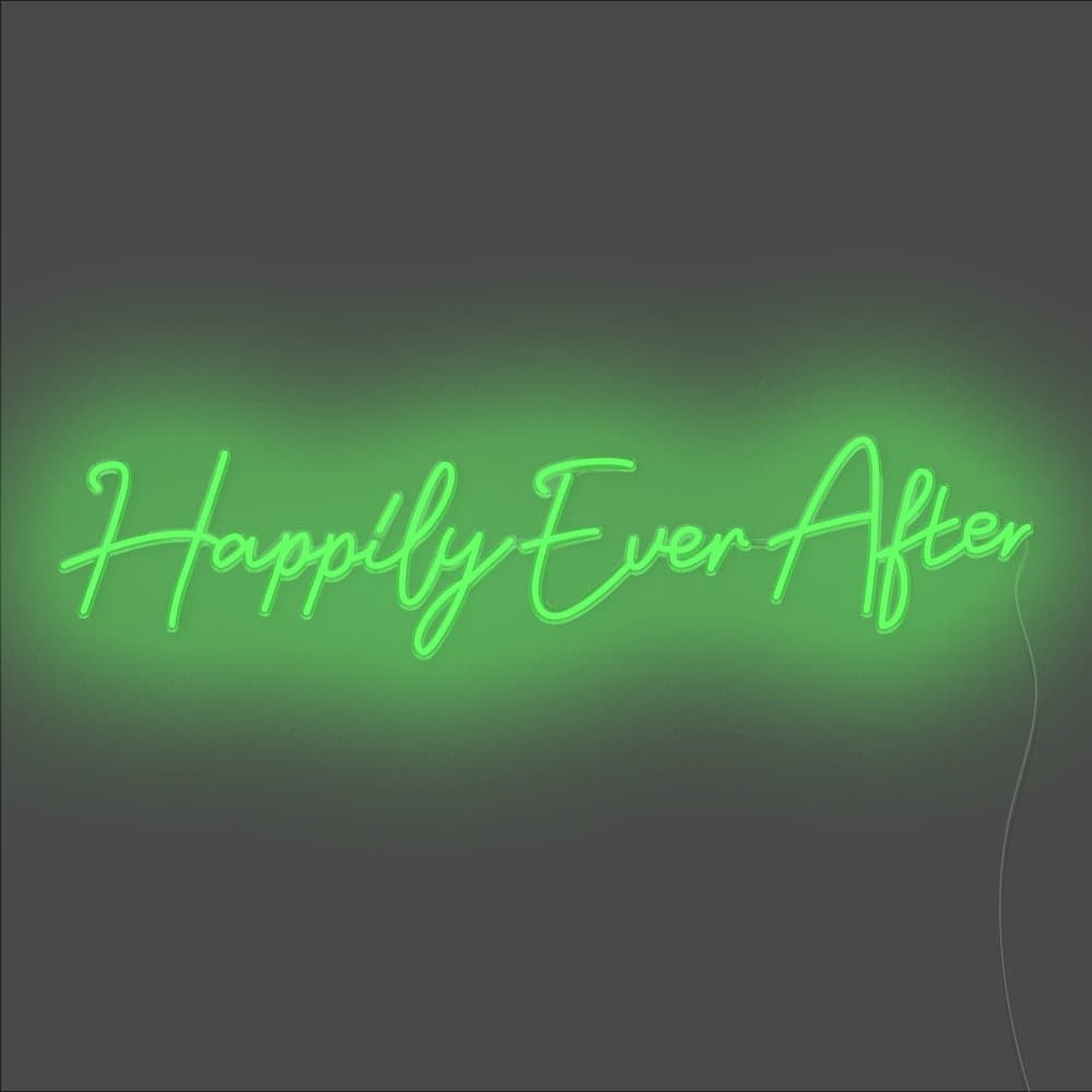 Happily Ever After Neon Sign - Unrivaled Neon - Green #color_green