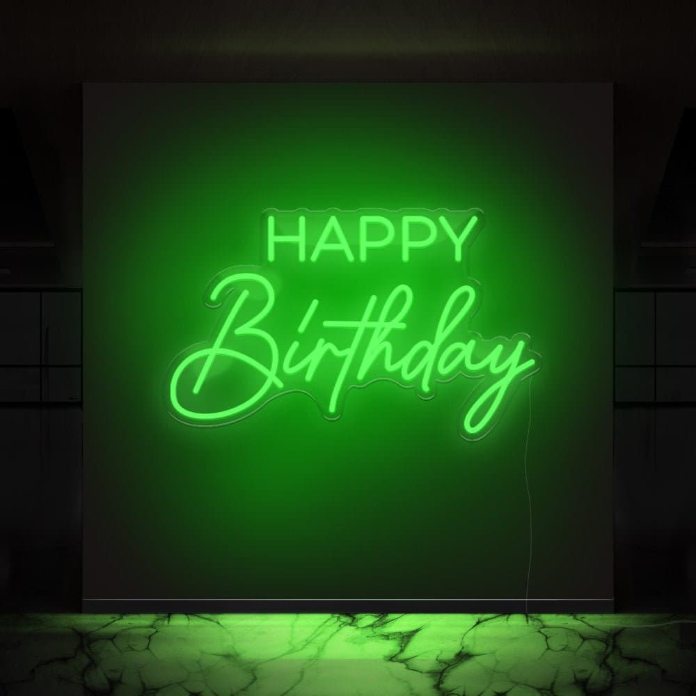 Happy Birthday Neon Sign