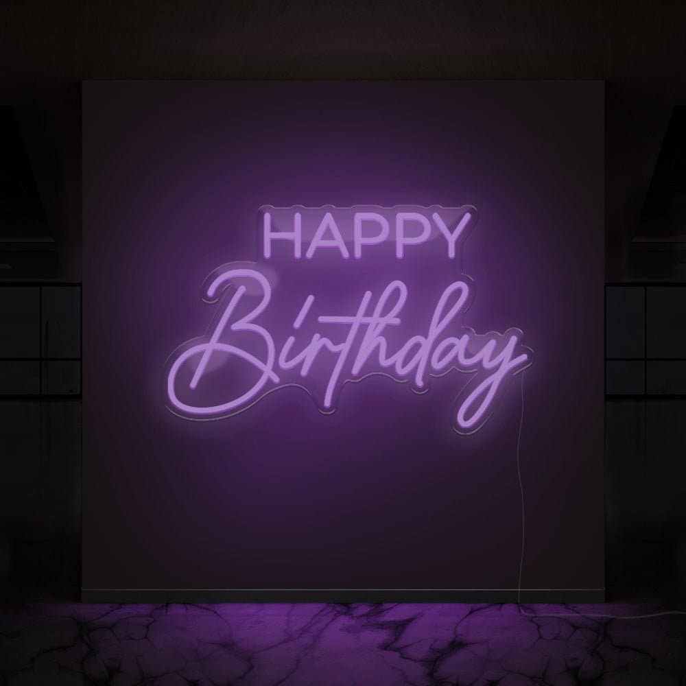 Happy Birthday Neon Sign