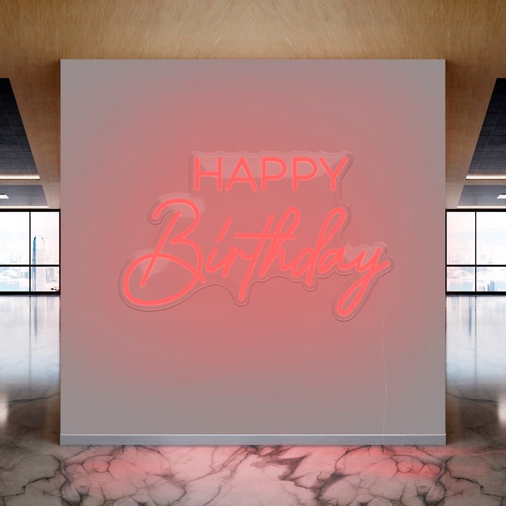 Happy Birthday Neon Sign