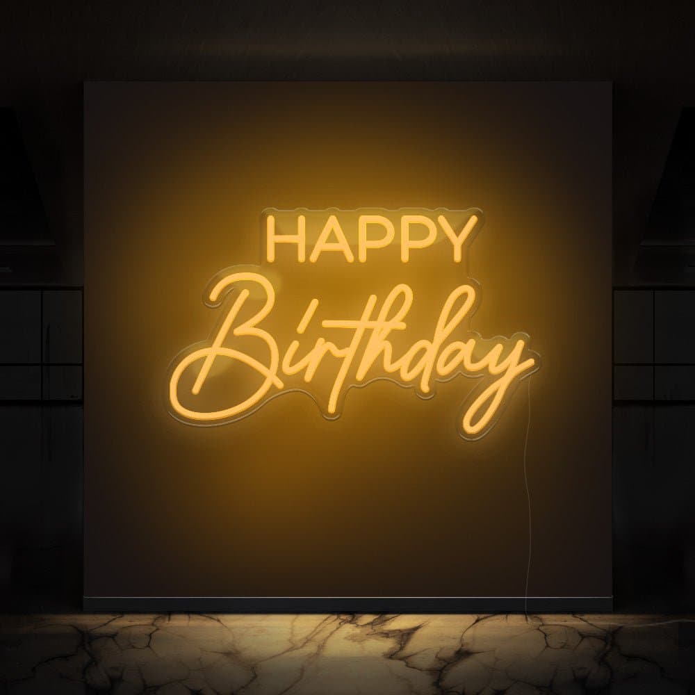 Happy Birthday Neon Sign