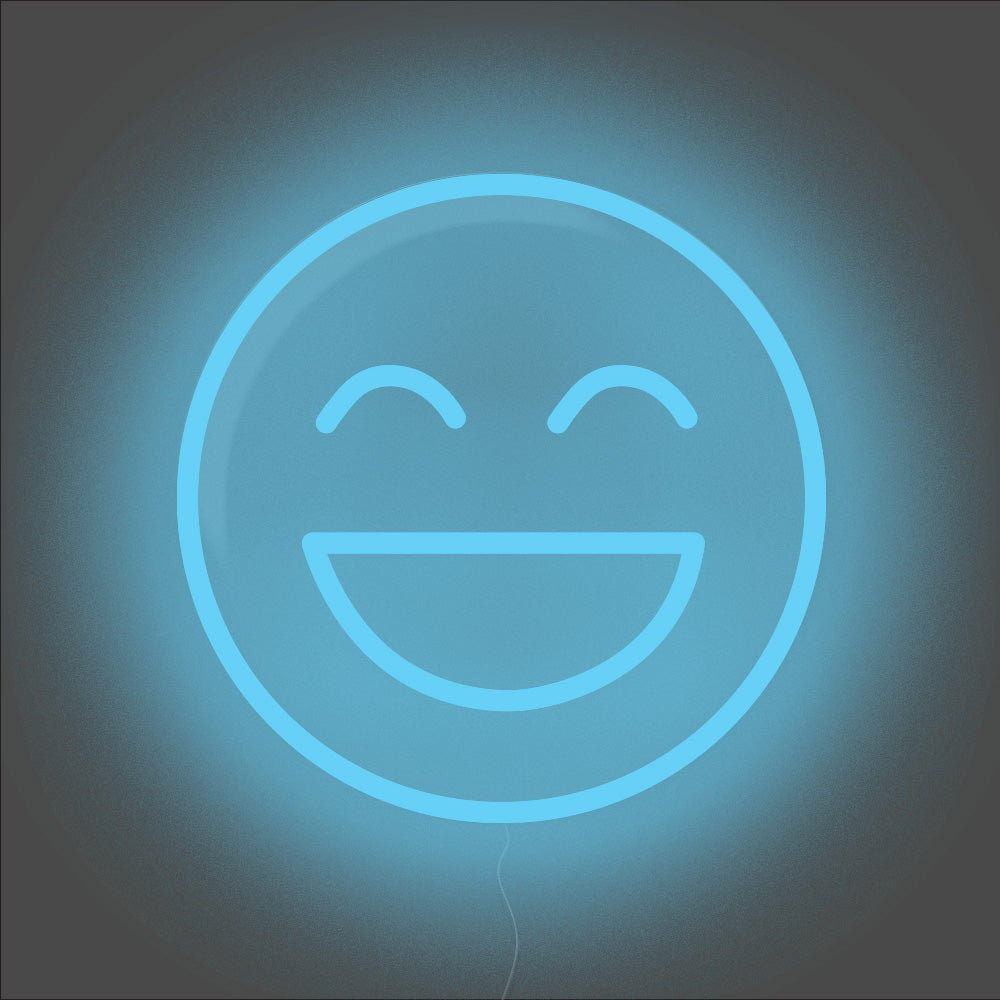 Cool Emoji Neon Sign - Unrivaled Neon - Light Blue #color_light blue