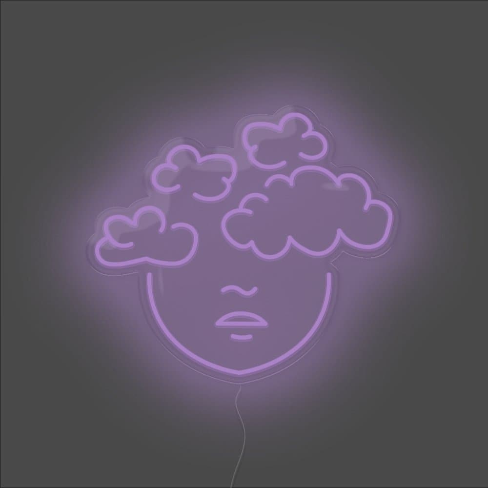 Head In The Clouds Neon Sign - Unrivaled Neon - Purple #color_purple