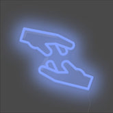 Helping Hand Neon Sign - Unrivaled Neon - Blue #color_blue