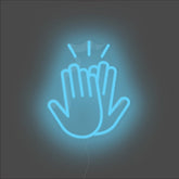 High Five Neon Sign - Unrivaled Neon - Light Blue #color_light blue