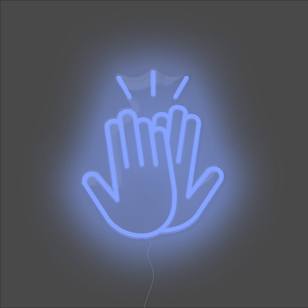 High Five Neon Sign - Unrivaled Neon - Blue #color_blue