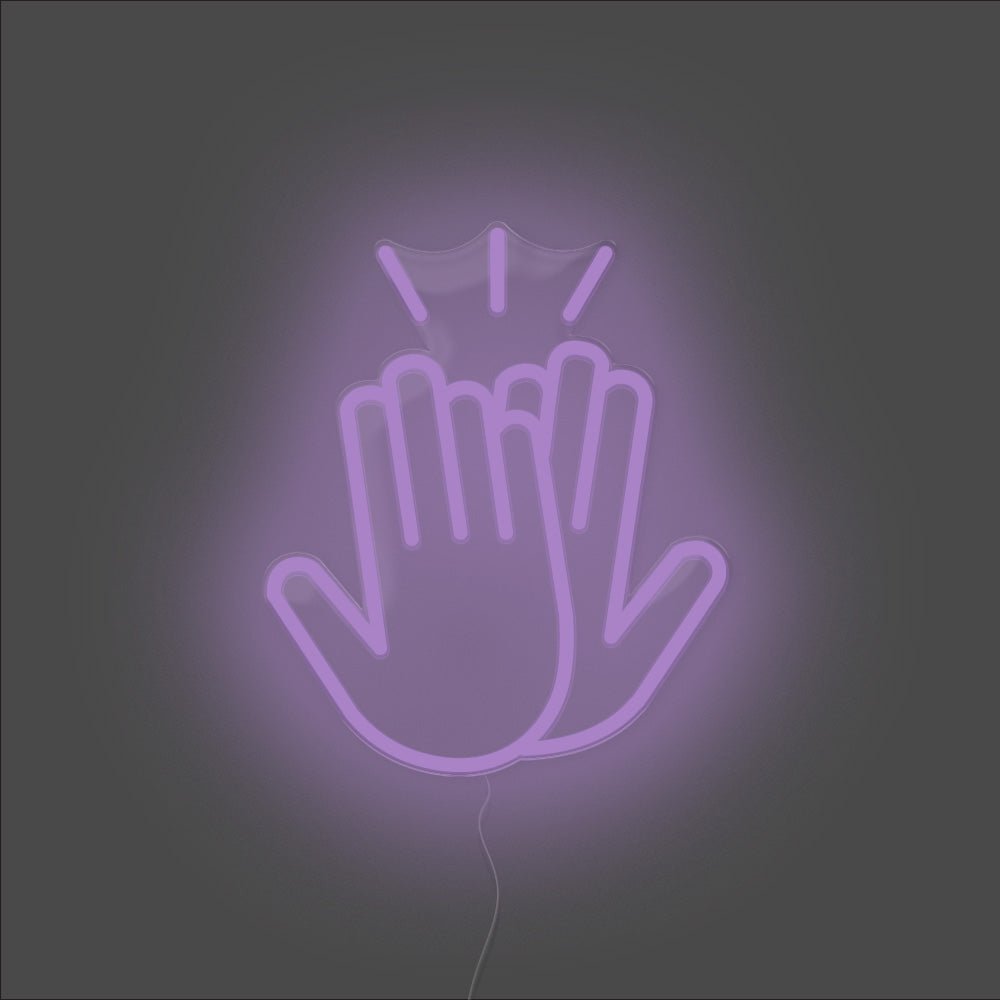 High Five Neon Sign - Unrivaled Neon - Purple #color_purple